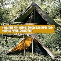 Vista 8 de OneTigris Tienda de campaña tipo tipi de malla, ultraligera para 1 persona, con suelo de bañera impermeable para acampar al aire libre, senderismo