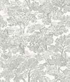 Chesapeake Grey Spinney Toile Wallpaper, 3115-12541