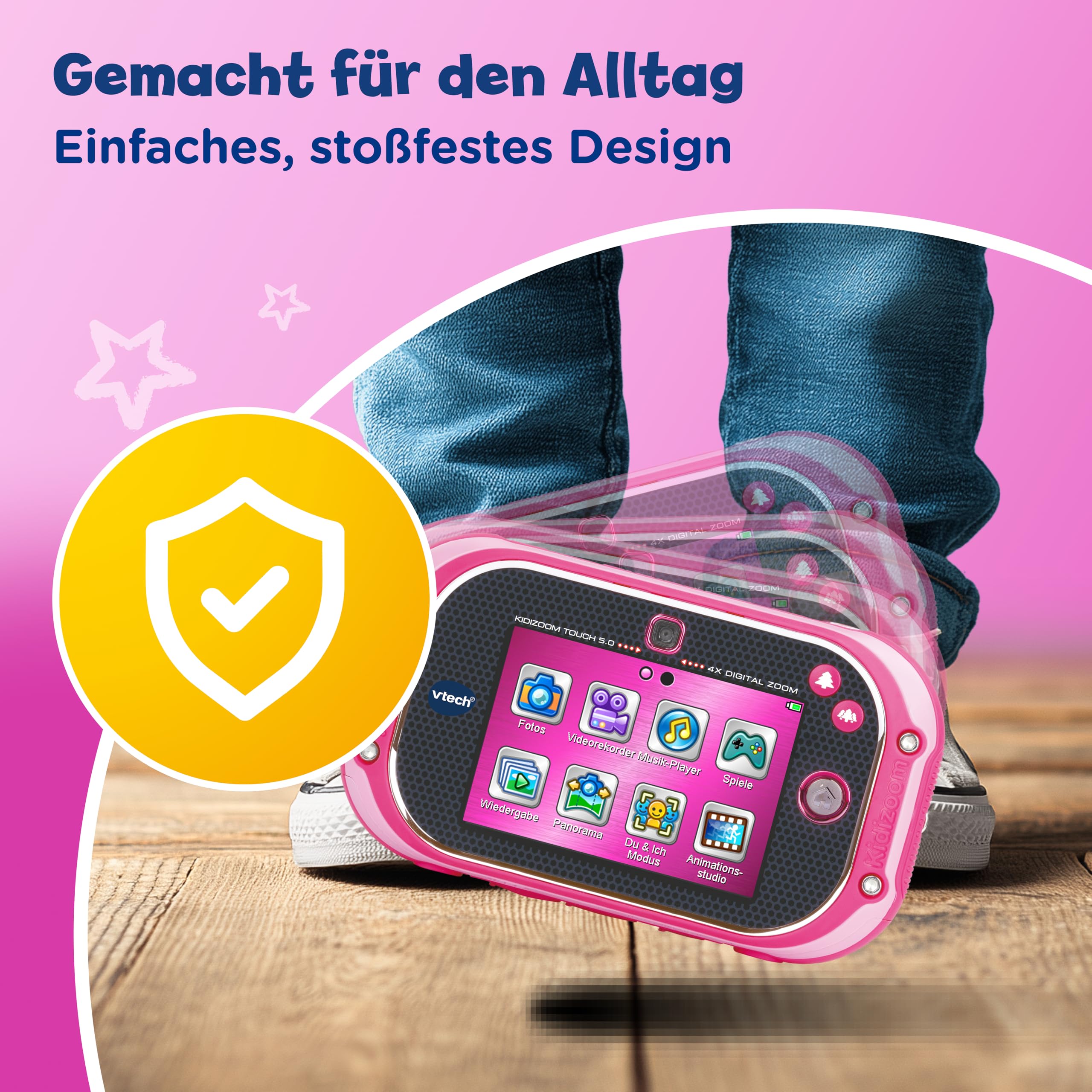 VTech KidiZoom Touch 5.0 - Digitale Kinderkamera mit Selfie-Funktion