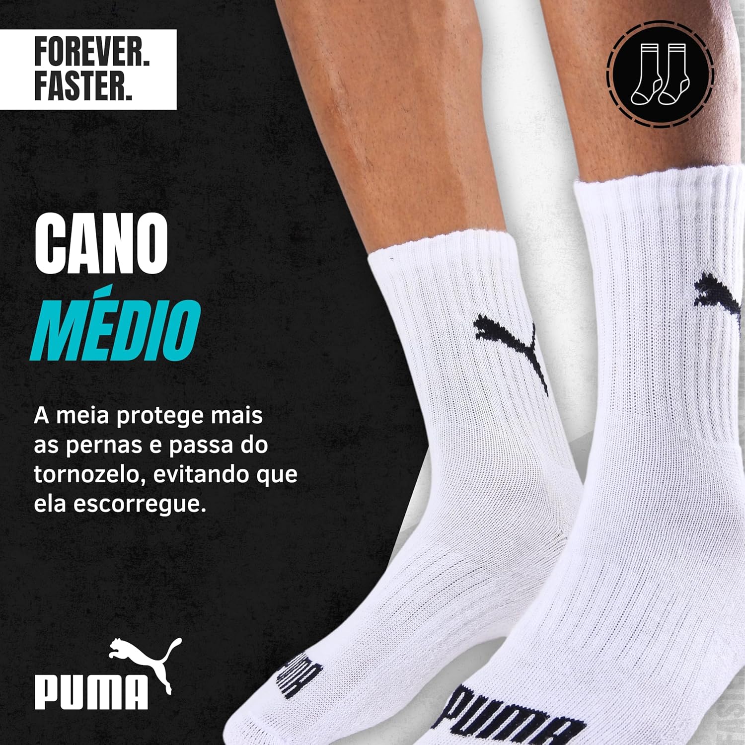 Review Kit 6 Pares Meia Puma: Conforto e Estilo Para Sua Academia! 7 91fqhAy0pmL. AC SL1500