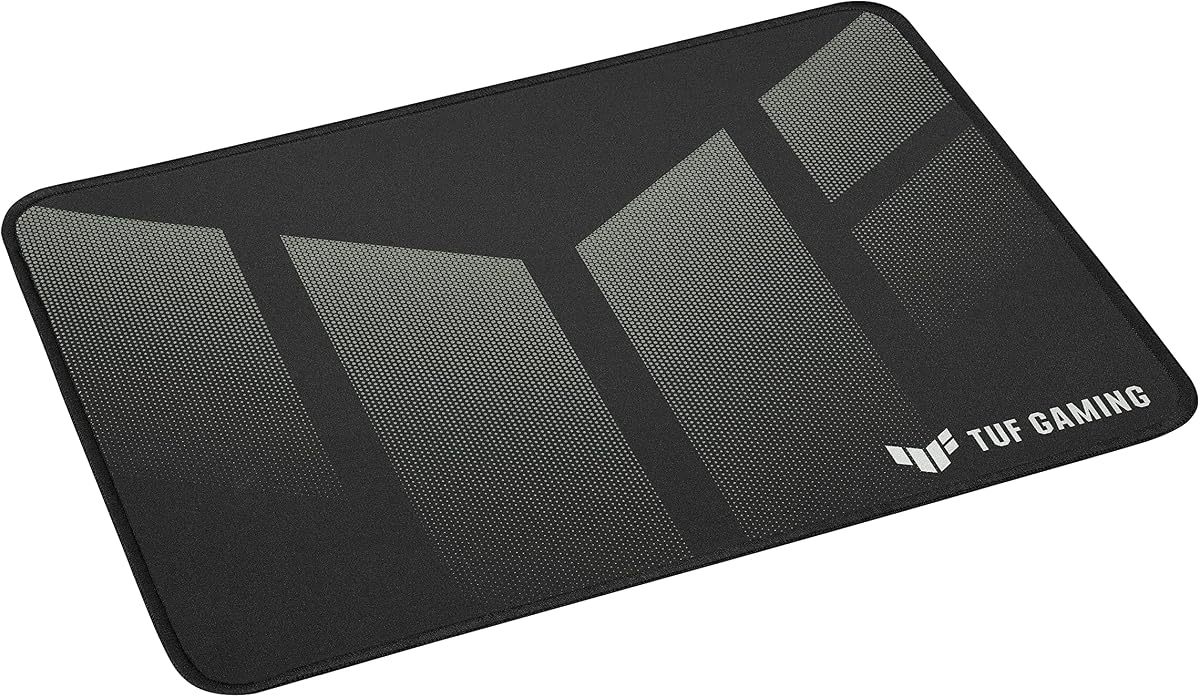 ASUS NC13 TUF Gaming P1: Alfombrilla de ratón resistente al agua de 260 x 360 mm con sensor óptico de 5000 DPI para un seguimiento preciso y costuras antidesgaste para un rendimiento duradero.