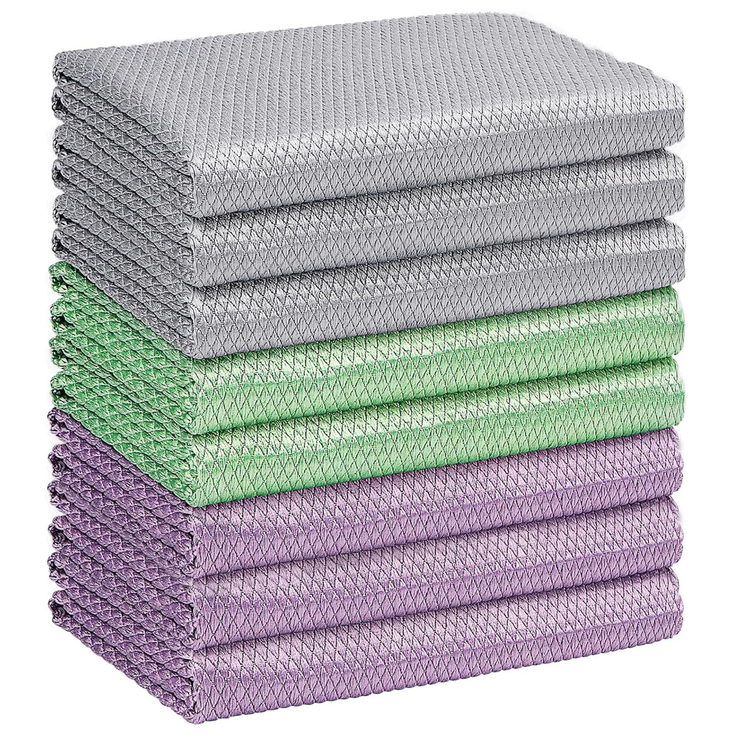 HOMEXCEL Panni per la pulizia in microfibra, confezione da 24 stracci per la pulizia della cucina, senza pelucchi, antigraffio, altamente assorbenti e riutilizzabili per casa, finestre e vetri, auto