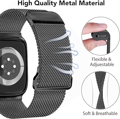 Miniatura 5 de Paquete de 3 correas compatibles con Apple Watch de 1.496 pulgadas, 1.575 pulgadas, 1.614 pulgadas, 1.654 pulgadas, 1.732 pulgadas, 1.772 pulgadas,