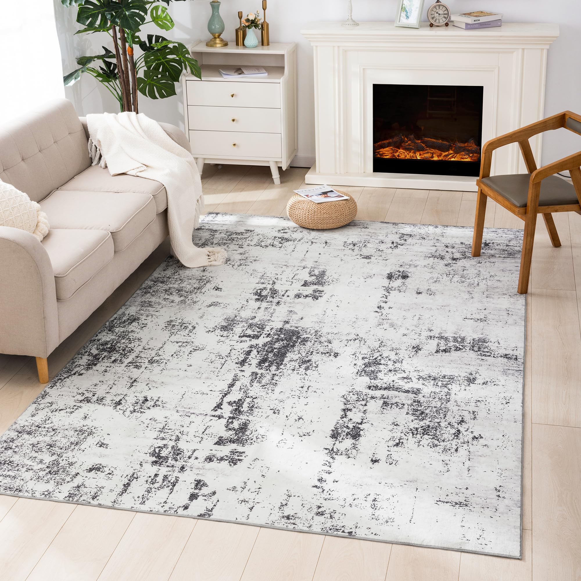 Tapis ultra doux poils courts Carvapet avec envers caoutchouc antidérapant