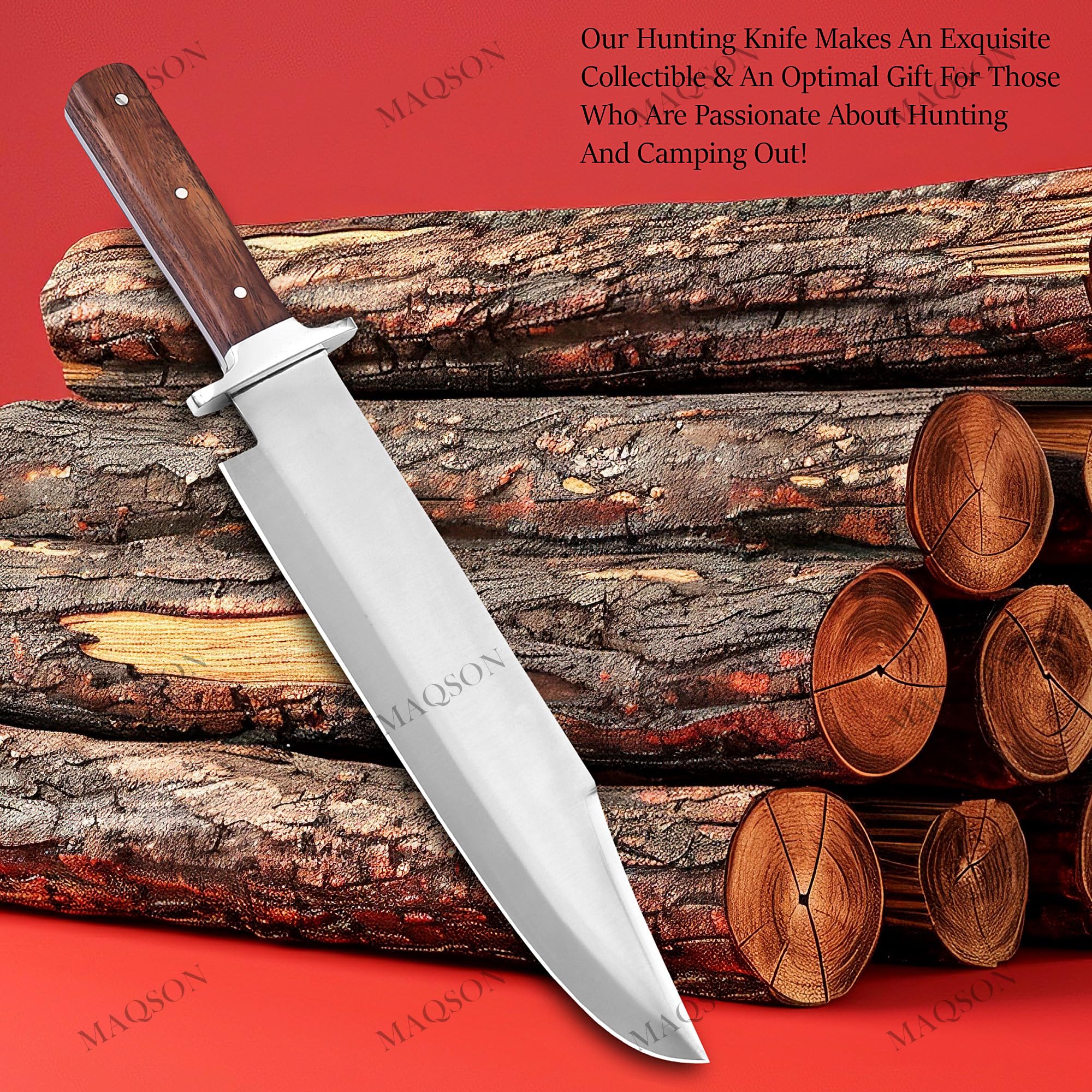 Handmade Edelstahl Full Tang JAGDMesser Camping Scheide handgeschmiedetl MAQ3106