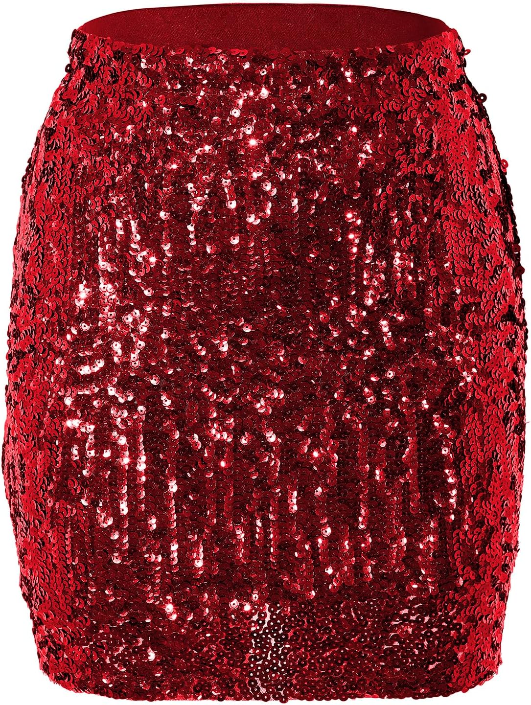 Century Star Sequin Skirt Sparkly Mini Skirts for Women High Waist Bodycon Glitter Club Night Out Party