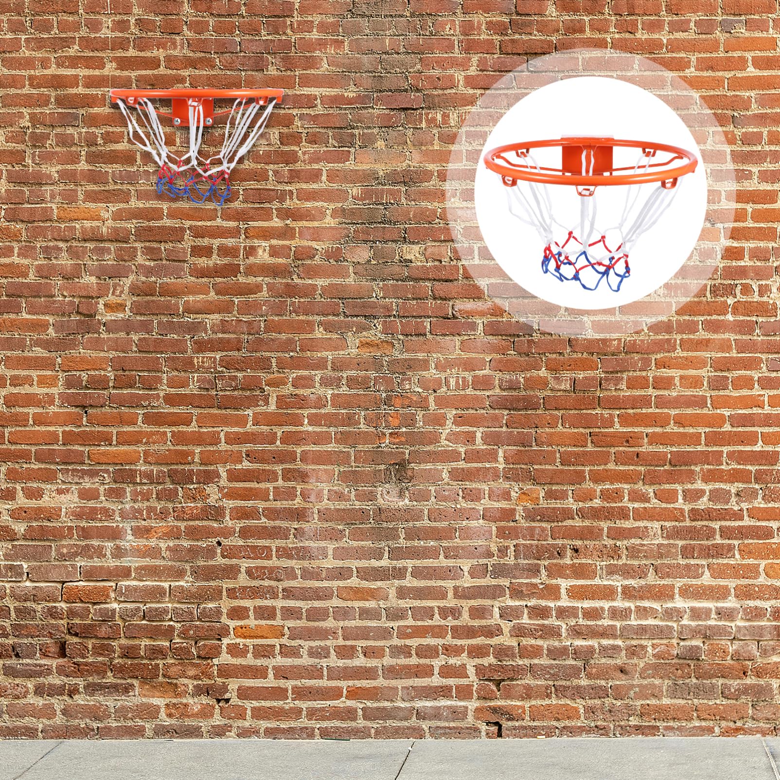 ifundom Leichter Basketballkorb aus Eisen zum Aufhängen Verstärkter Basketballrahmen für Jungenzimmer Indoor Kleiner Basketballkorb als Geschenk für Jungen