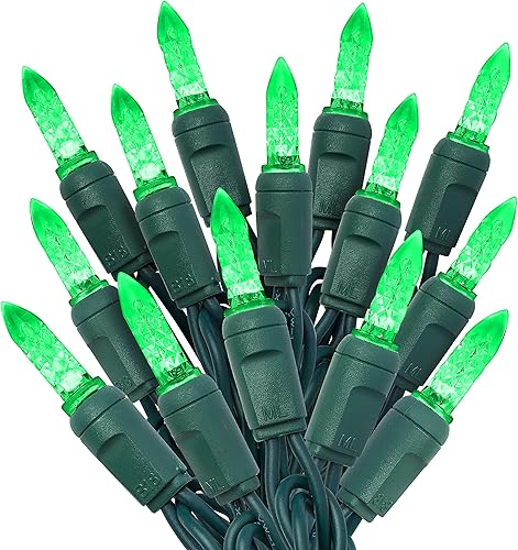 Miniatura 6 de HLO Lighting Luces LED rojas de Navidad M6 | Mini luces LED de Navidad para uso en interiores y exteriores, 70 bombillas Rojo,Patriótico (rojo,