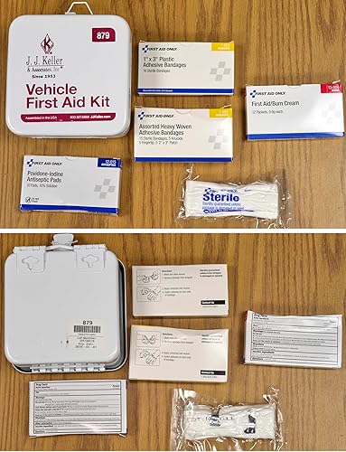 Miniatura 3 de Kit de primeros auxilios para camiones con estuche de viaje de acero resistente, 4.5 x 4.5 x 2.375 pulgadas, J. J. Keller & Associates, incluye