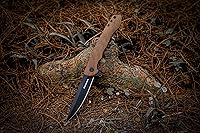 Vista 6 de Cuchillo de caballero con mango de madera, cuchillo de bolsillo abatible, rodamiento de bolas, cuchillo plegable, cuchillos EDC para hombres