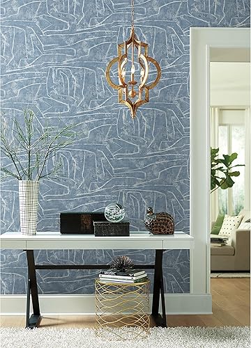 York Wallcoverings PSW1232RL - Papel tapiz prémium con tiza urbana azul