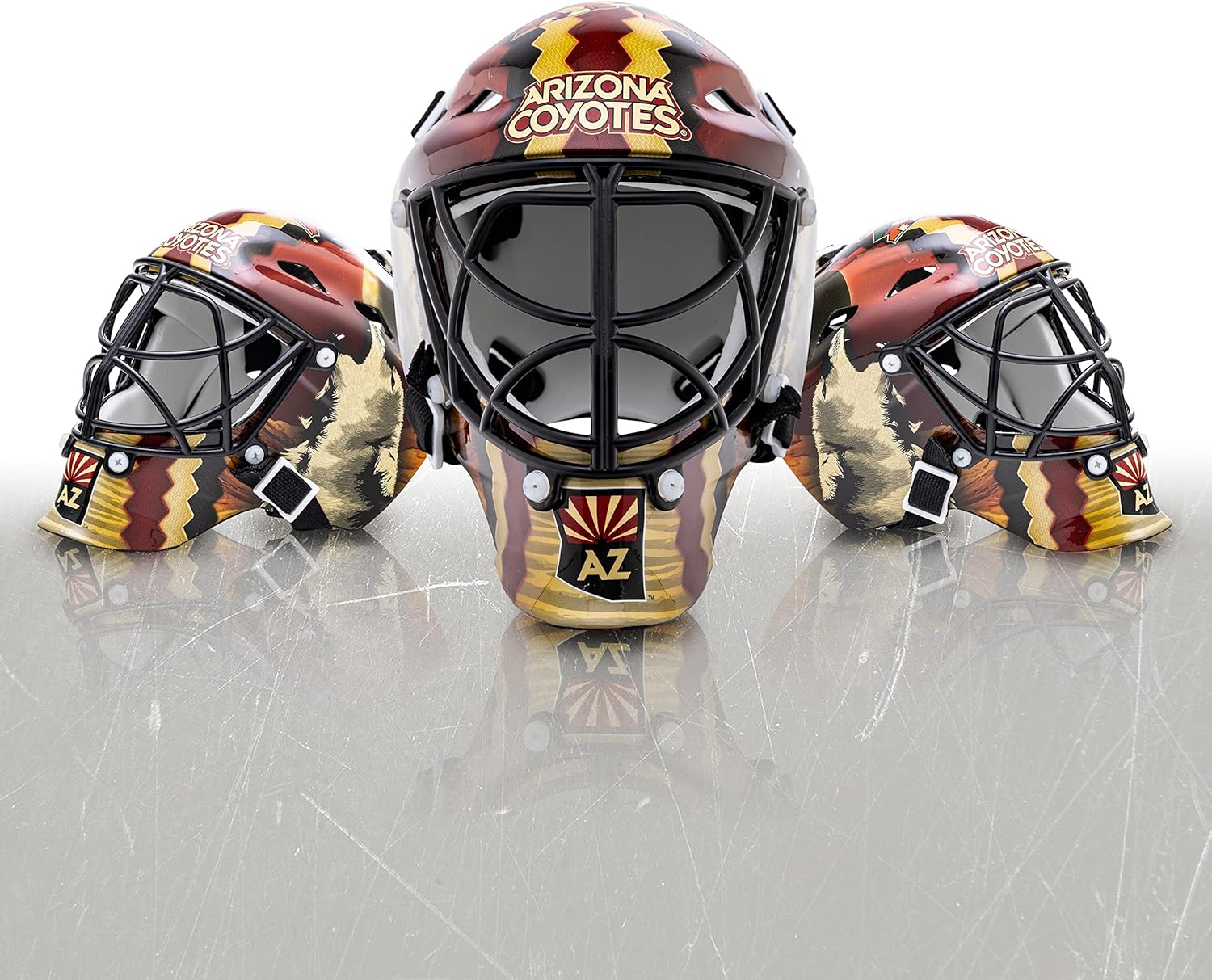 Franklin Sports NHL Team Logo Mini Hockey Goalie Mask with Case - Collectible Goalie Mask with Official NHL Logos and Colors