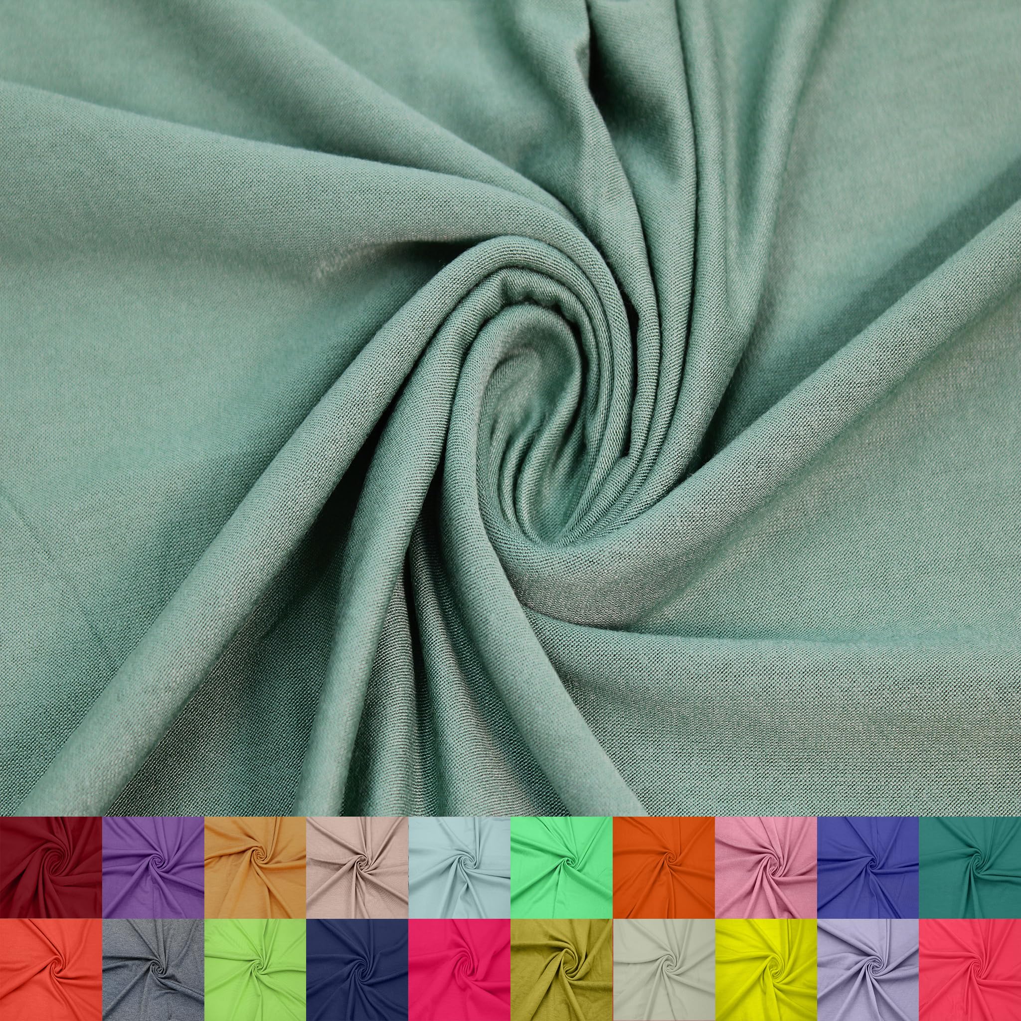 60" Wide Rayon Spandex Jersey Knit Fabric by The Yard - 4-Way Stretch, 200GSM, Medium Weight -Soft & Breathable - Apparel, Accessories, Maternity & Decorations — view 99