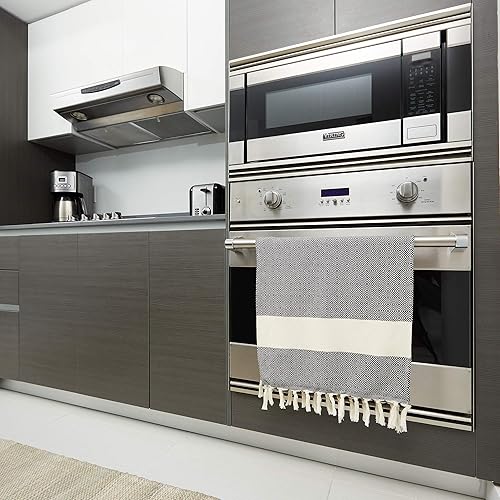 Miniatura 7 de Toalla de cocina de alta calidad con lazo para colgar, 100% algodón turco, absorbente y duradera, juego de 4 toallas grandes, de 18 x 40 pulgadas,