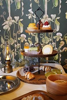 Amazon｜＆MARKHOR ケーキスタンド 3段 組立式 天然木 デザート