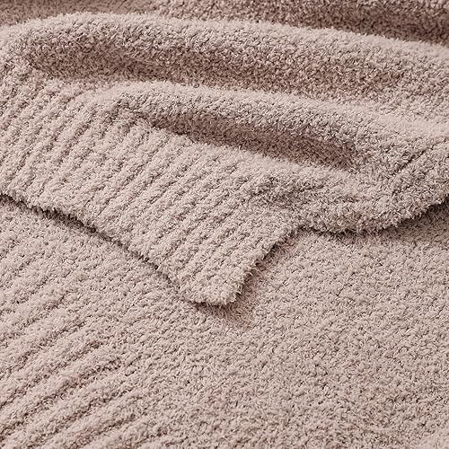 Vista 53 de bearberry Manta de otoño súper suave, ligera, acogedora y cálida para sofá, cama, sofá para todas las estaciones (caramelo, 50 x 60 pulgadas)
