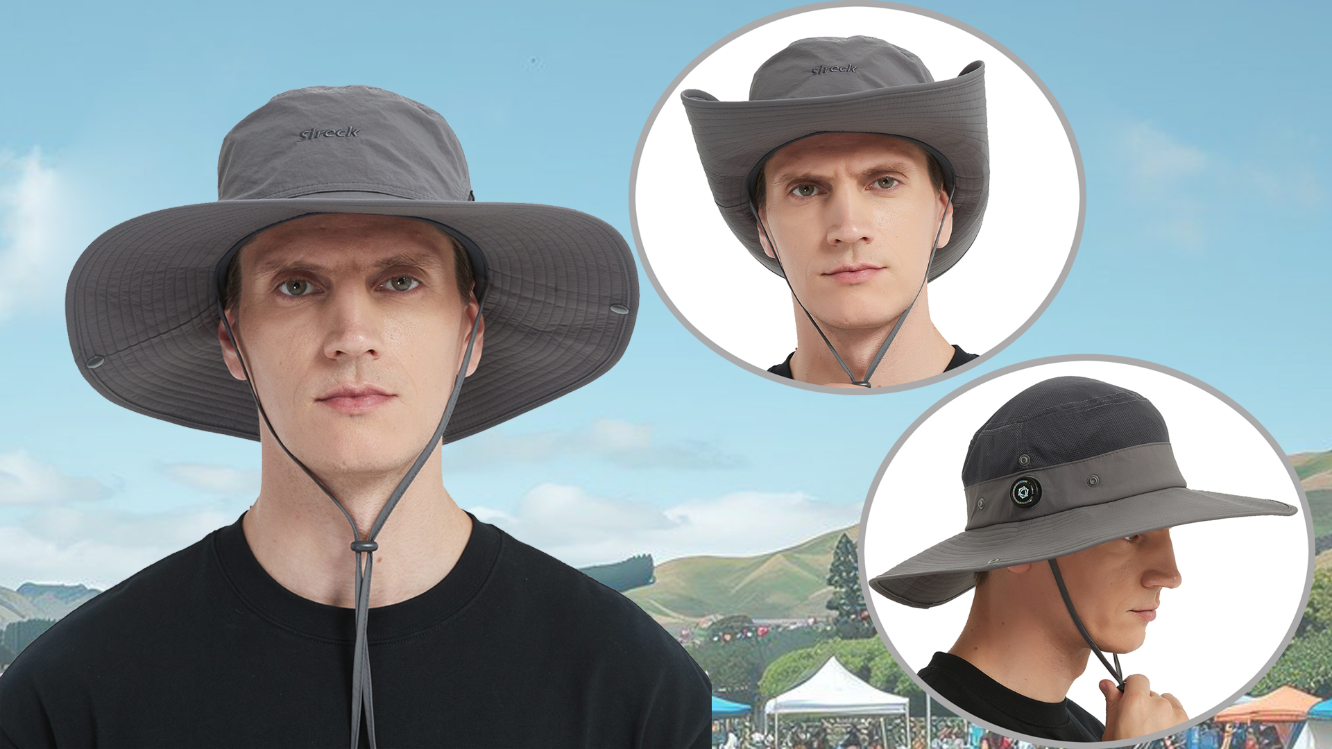 Sombrero de pesca para hombre con protección UV miniatura 7