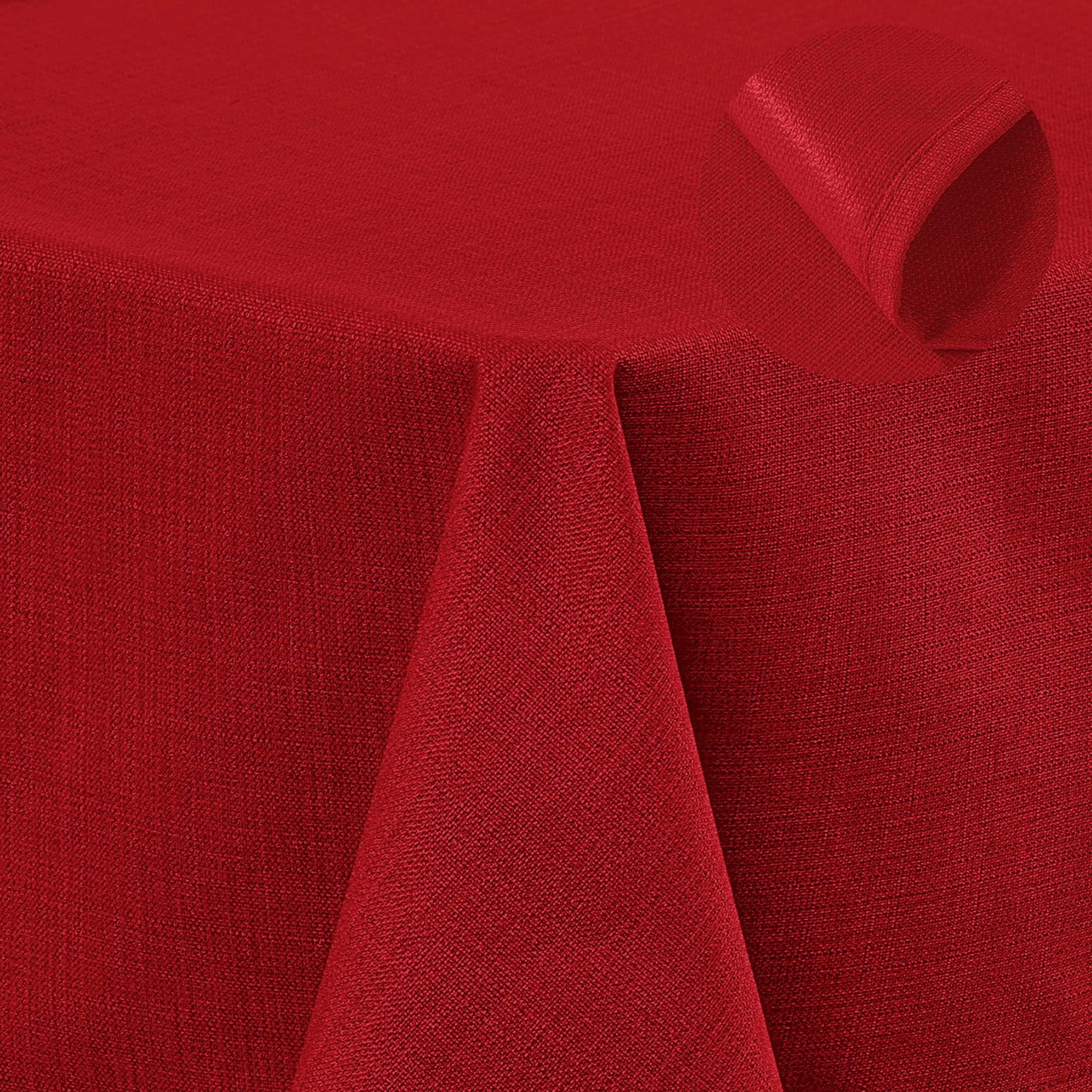 Deconovo Faux Linen Waterproof Table Cloth Wipe Clean Tablecloth 150x200cm
