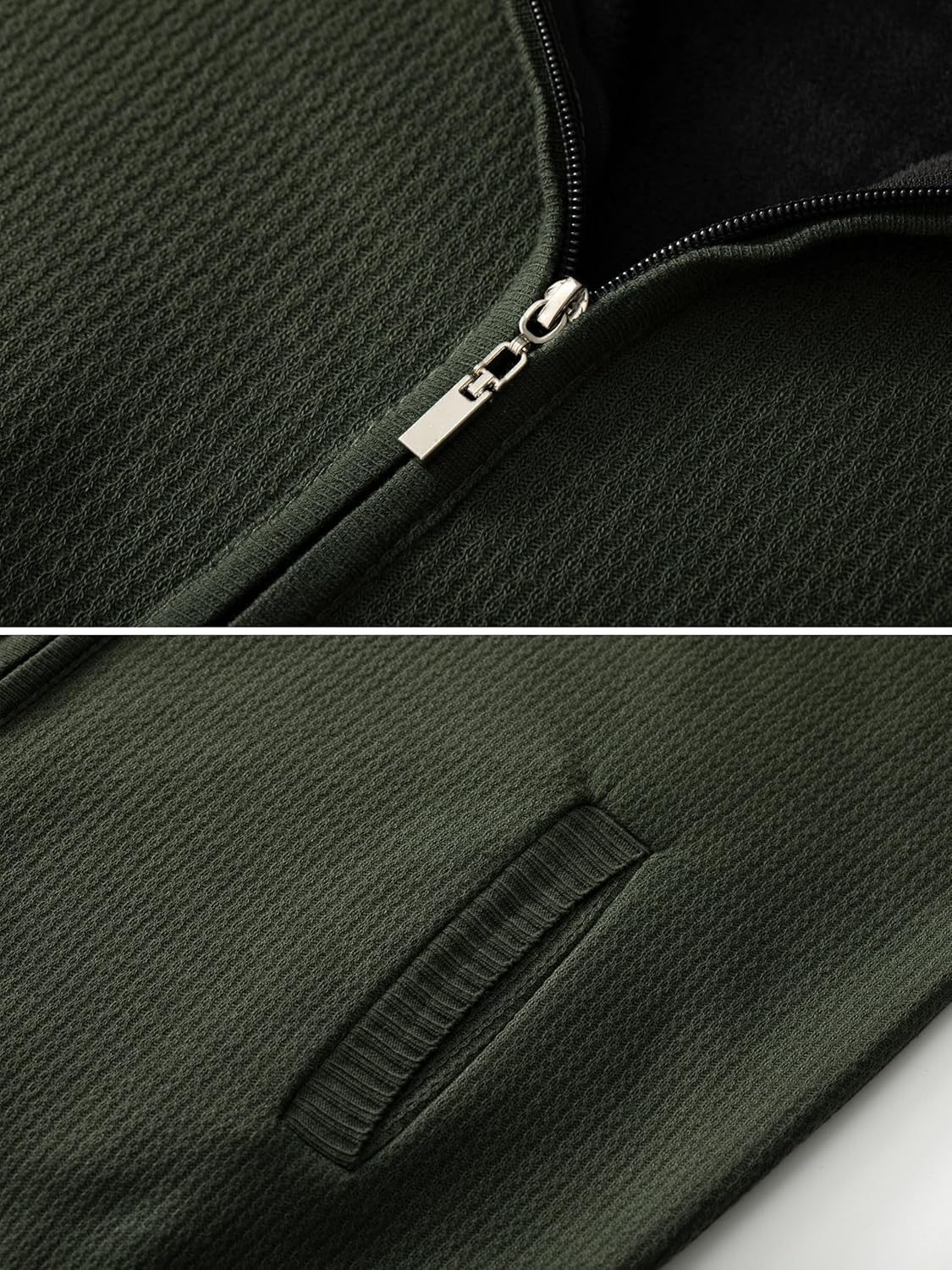 Vcansion Men's Cardigan Sweaters Classic Full Zip Knitted Cardigan Sweater with Pockets - Image 7