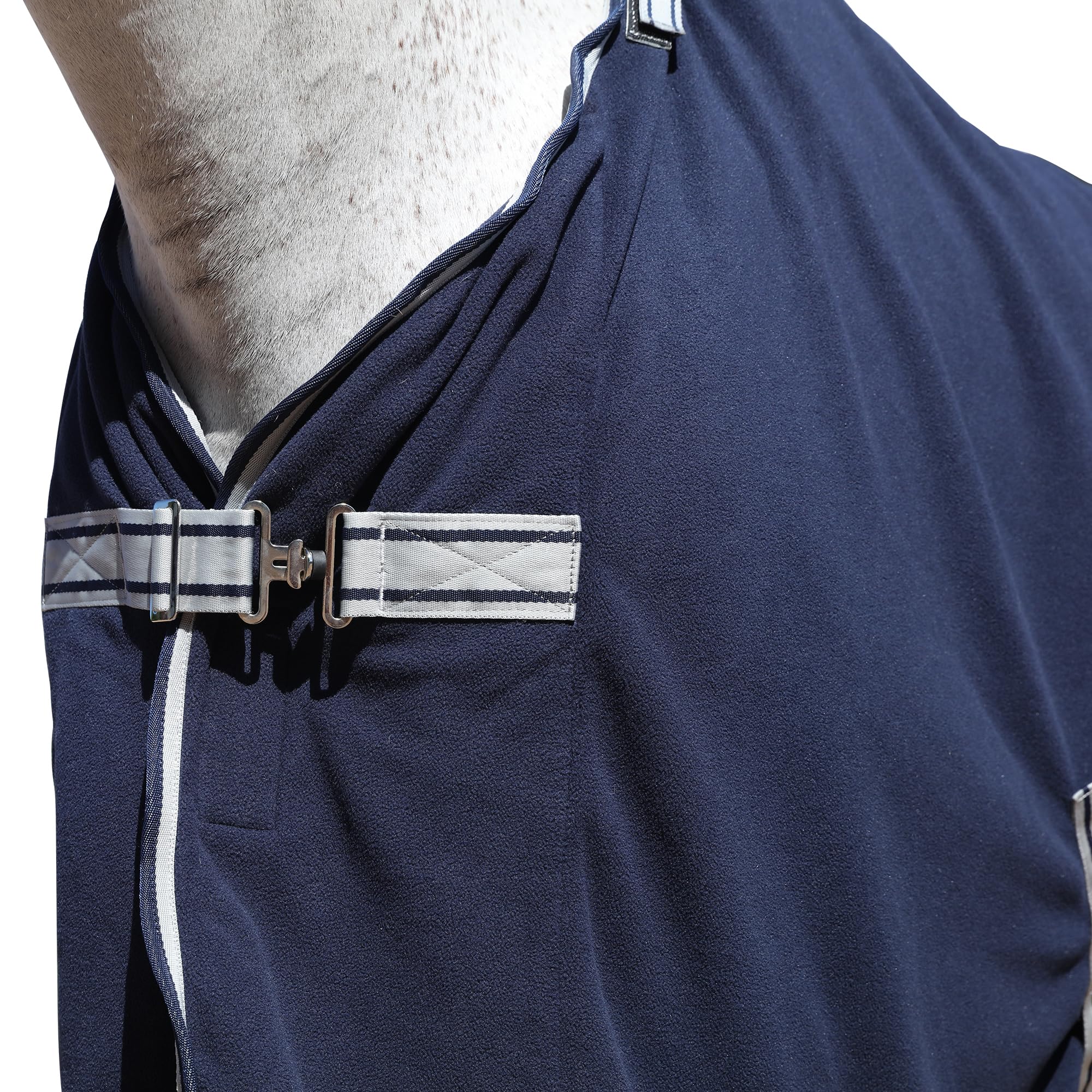 Manta de Secado para Caballo en Forro Polar 300 g/m² – Transpirable, Absorbente y de Secado rápido, Ideal después del Entrenamiento, el baño, en el establo y Durante el Transporte