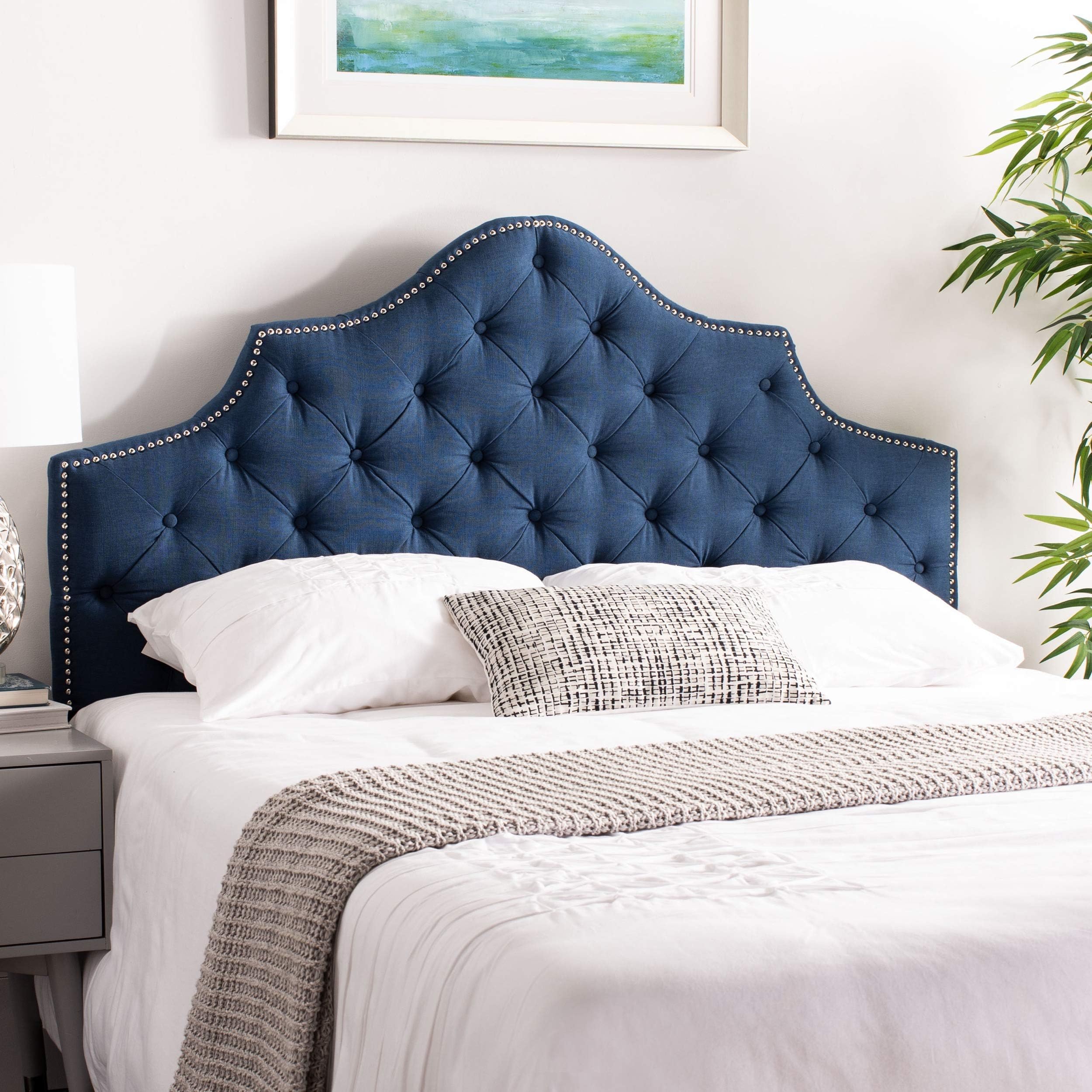 Baxton Studio Cora Tufted Velvet and Wood Queen Headboard
