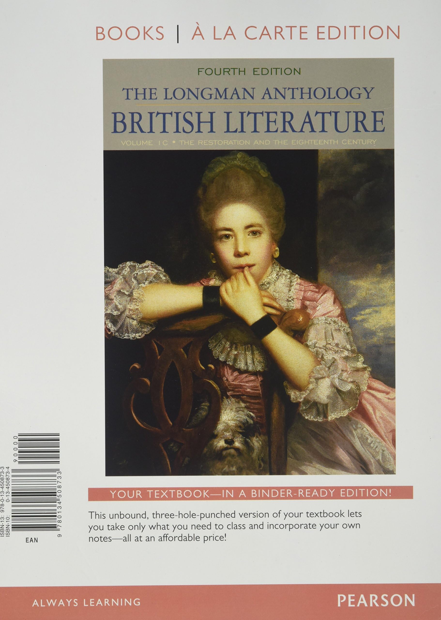 The Longman Anthology of British Literature: The Restoration, Books a La Carte Edition (Longman Anthology of British Literature, 1C)