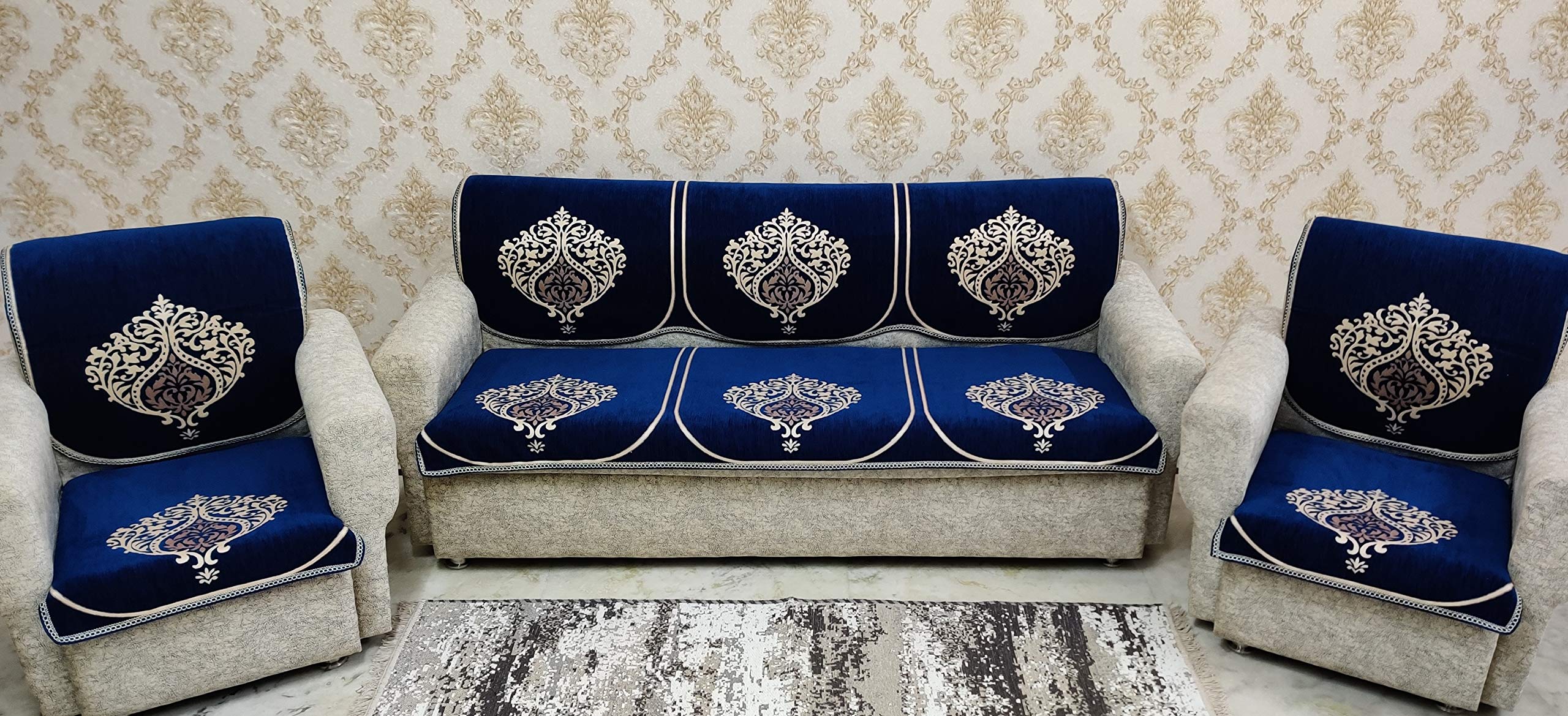 KREEVA Velvet Sofa Cover and Chair Cover for 5 Seater,Pack of SIX(2 Triple Seater and 4 Single Seater) (B08Y8Q3ZXJ) Amazon Price History, Amazon Price Tracker