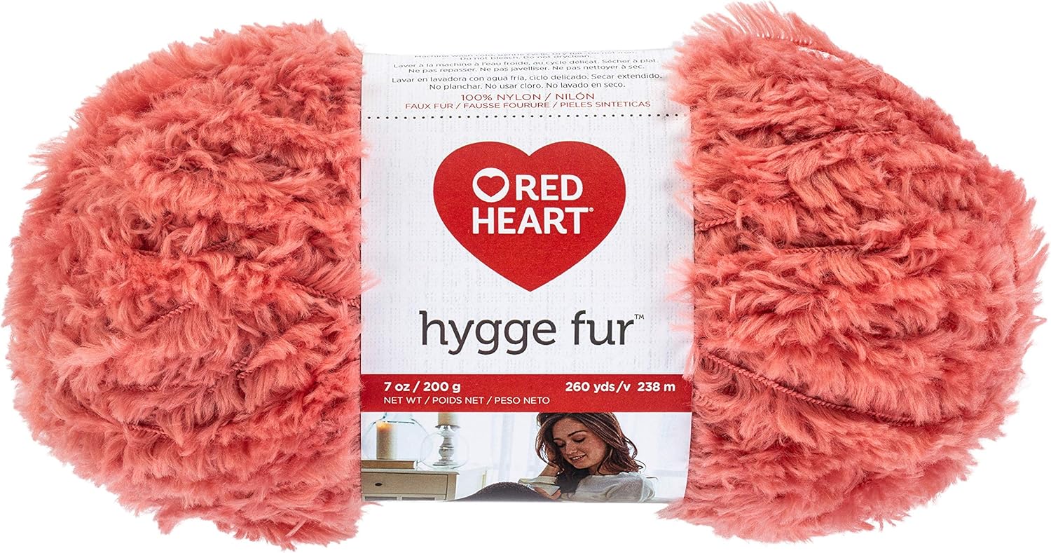 Red Heart Hygge Fur Yarn-Sienna