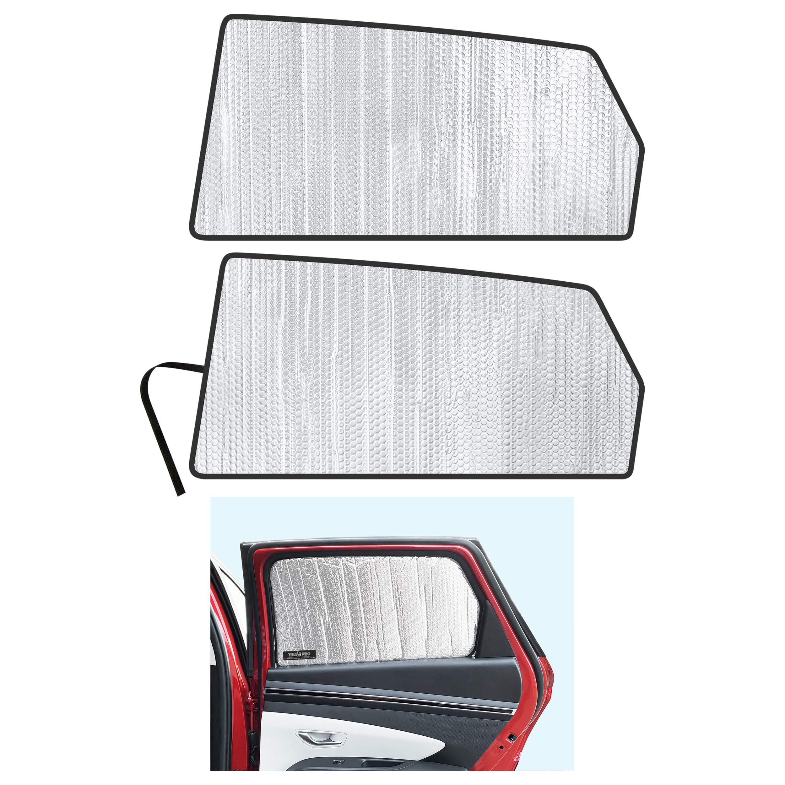 YelloPro Side Window Rear Seat 2nd Row Sunshade (Set of 2) Custom Fit for 2022 2023 2024 2025 Hyundai Tucson, Hybrid, SUV, Sun Protection UV Reflector Accessories [Made in USA]