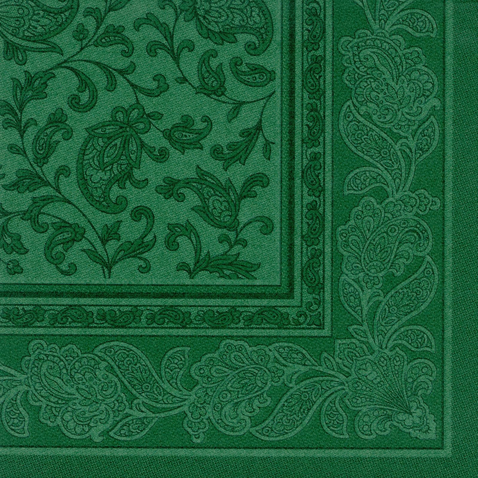Papstar 1 cartone = 8 x 20 tovaglioli "ROYAL Collection", piegatura 1/4, 40 cm x 40 cm, verde scuro "Ornaments" 17050