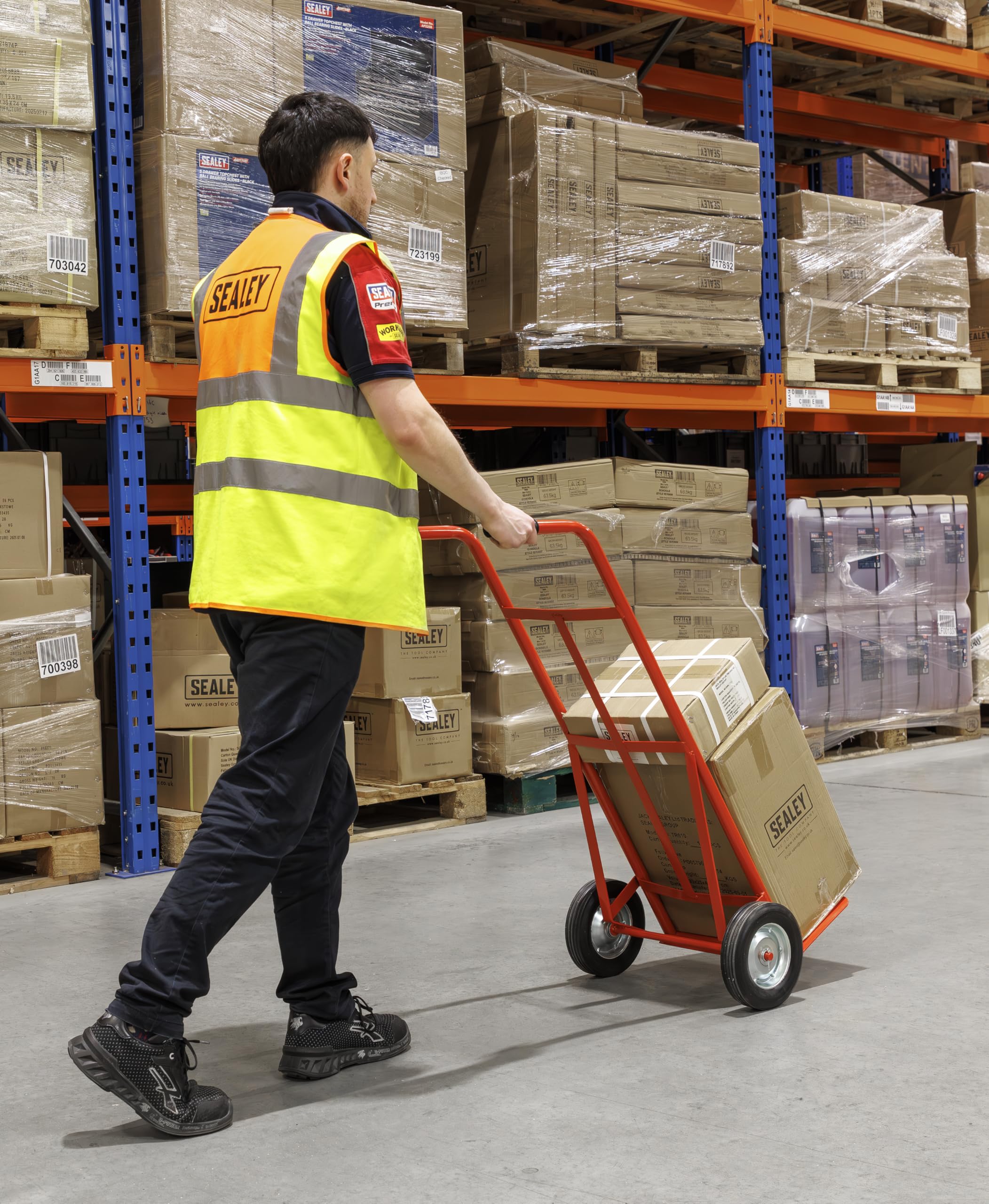 Sealey CST983 wózek transportowy z solidnymi oponami pojemność 150 kg