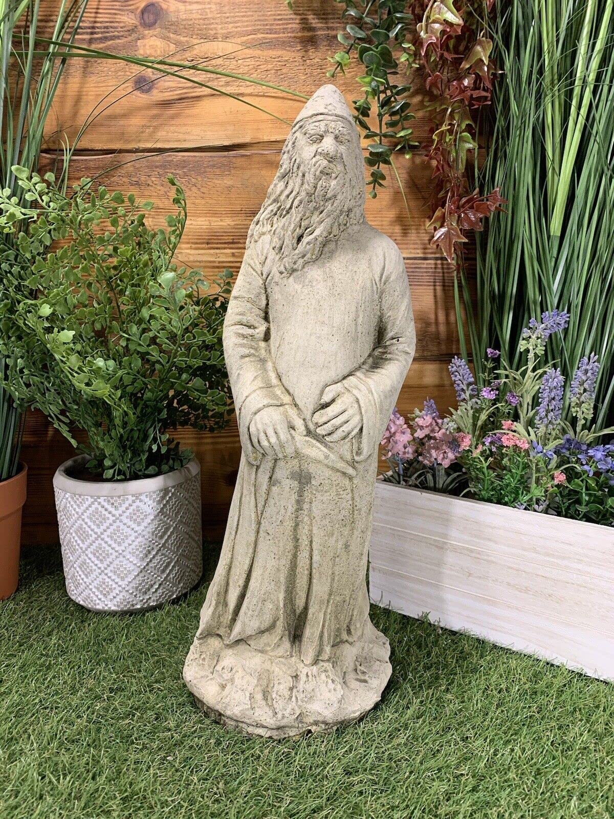 J And L Stone Ornaments Grey Stone Garden Magic Wizard Merlin Gift Ornament