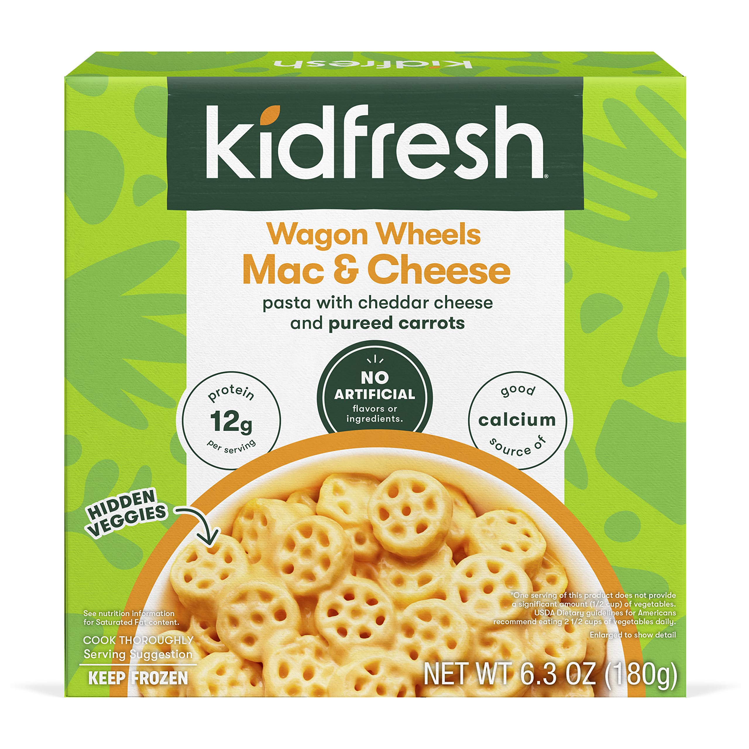 Kidfresh Wagon Wheels Mac & Cheese, Made with Hidden Veggies and