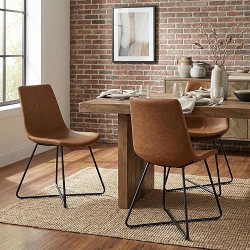 Vista 2 de Cortesi Home Silla de comedor Tangier, marrón