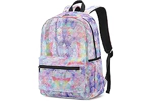 Girls Mesh Backpack for Kids, Childrens Bookbag Daypack Lightweight School Bag for...