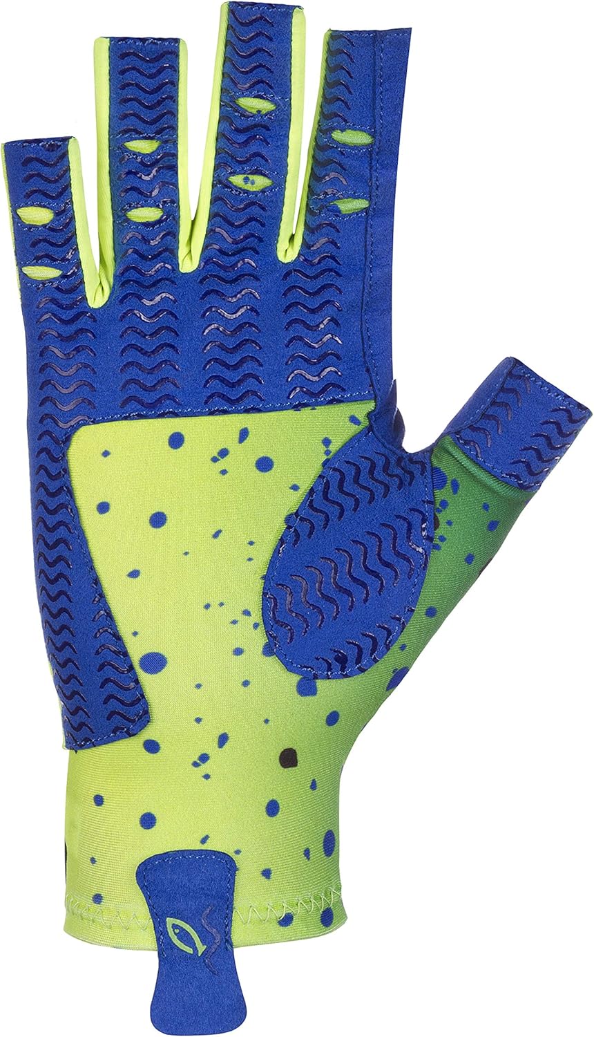 MAREALINE Fishing Gloves UV Sun Protection SPF 50 Fingerless, Sailing, Kayaking in Unisex Sizes. : Sports & Outdoors