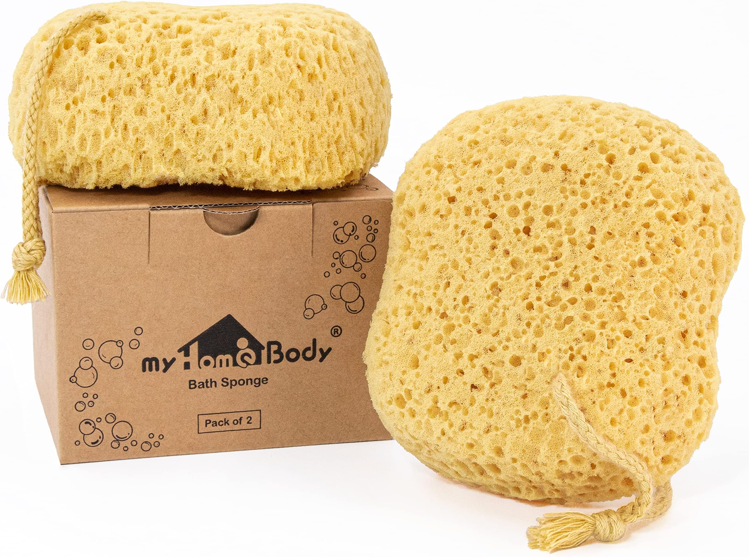 Almooni Mini Natural Loofah Sponge Real Egyptian Shower Exfoliating Loofah Small