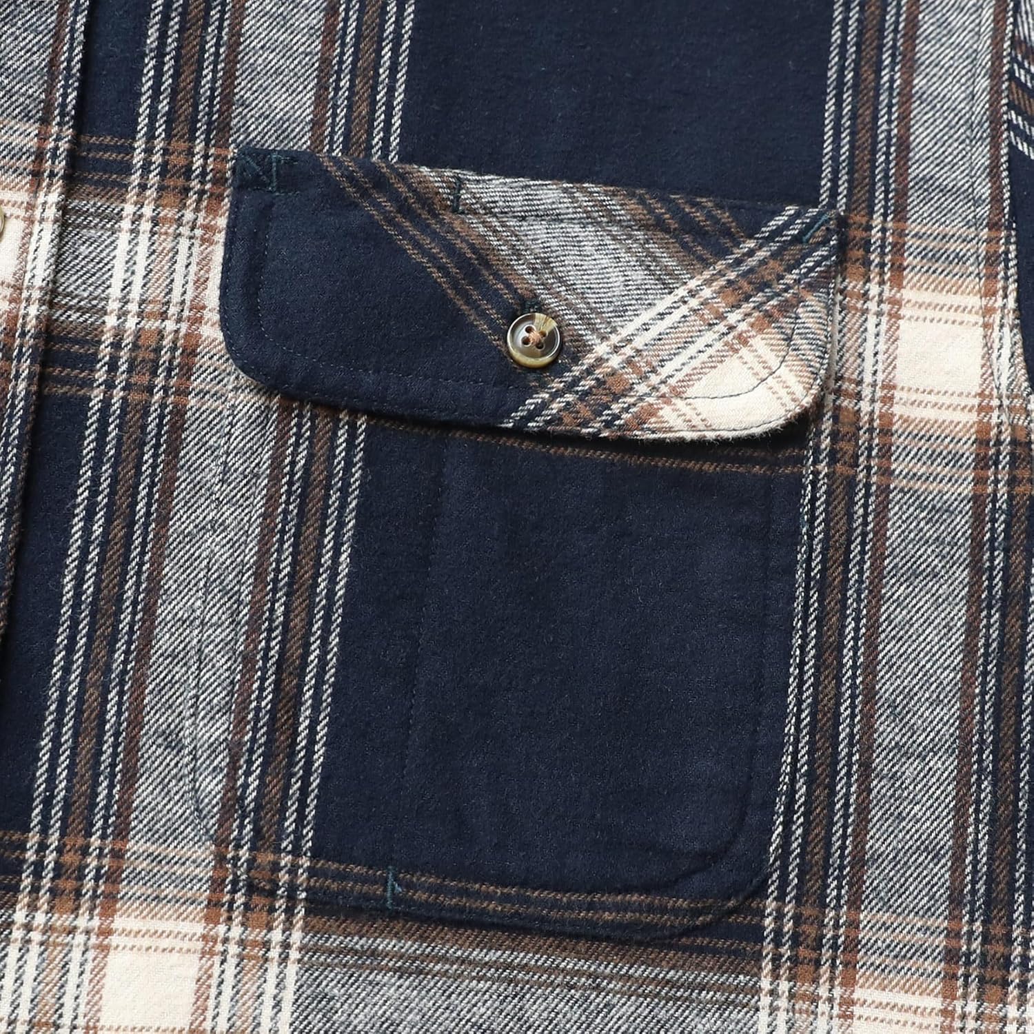 Dubinik® 6 oz Flannel Shirt for Men Long Sleeve Casual Button Down Brushed 100% Cotton Shirt - Image 4