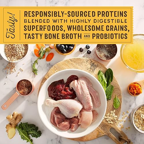 Miniatura 3 de Stella & Chewy's SuperBlends Receta de pollo y pato sin jaula con granos saludables recubiertos crudos con superalimentos, bolsa de 3.5 libras