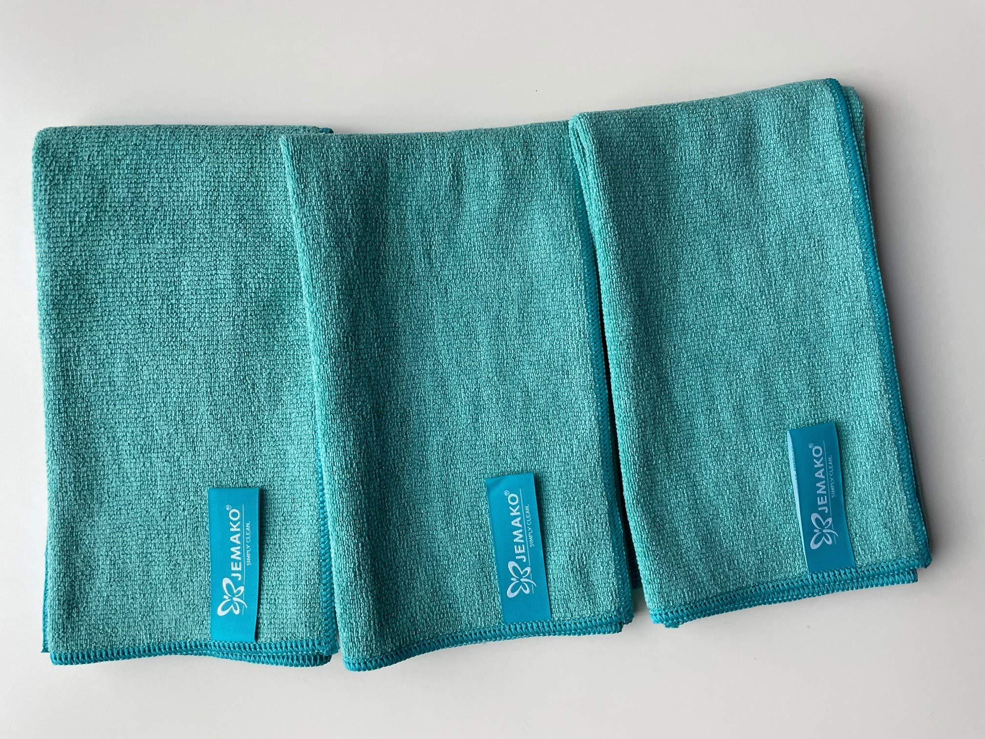 Jemako Profituch Plus S 35x40 cm türkis 3er Set Premium Qualität Mikrofasertuch Reinigungstuch Haushalts-Universaltuch