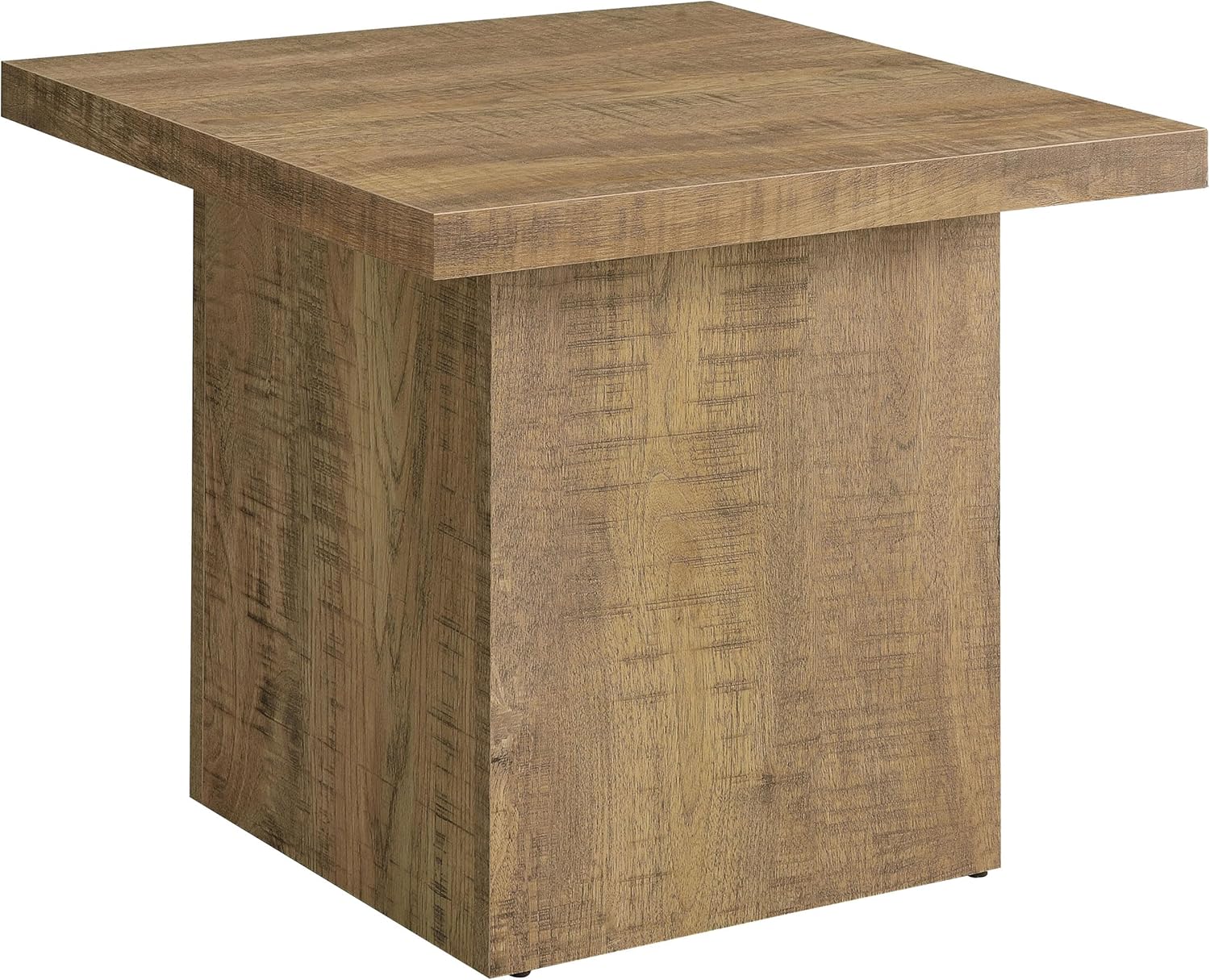 Devar Square Mango Wood End Table with Natural Finish