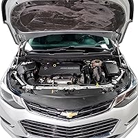 Vista 4 de Redline Tuning 21-16016-03 Sistema QuickLIFT ELITE de capó compatible con Chevrolet Cruze 2016-2019 (puntales de acero inoxidable)
