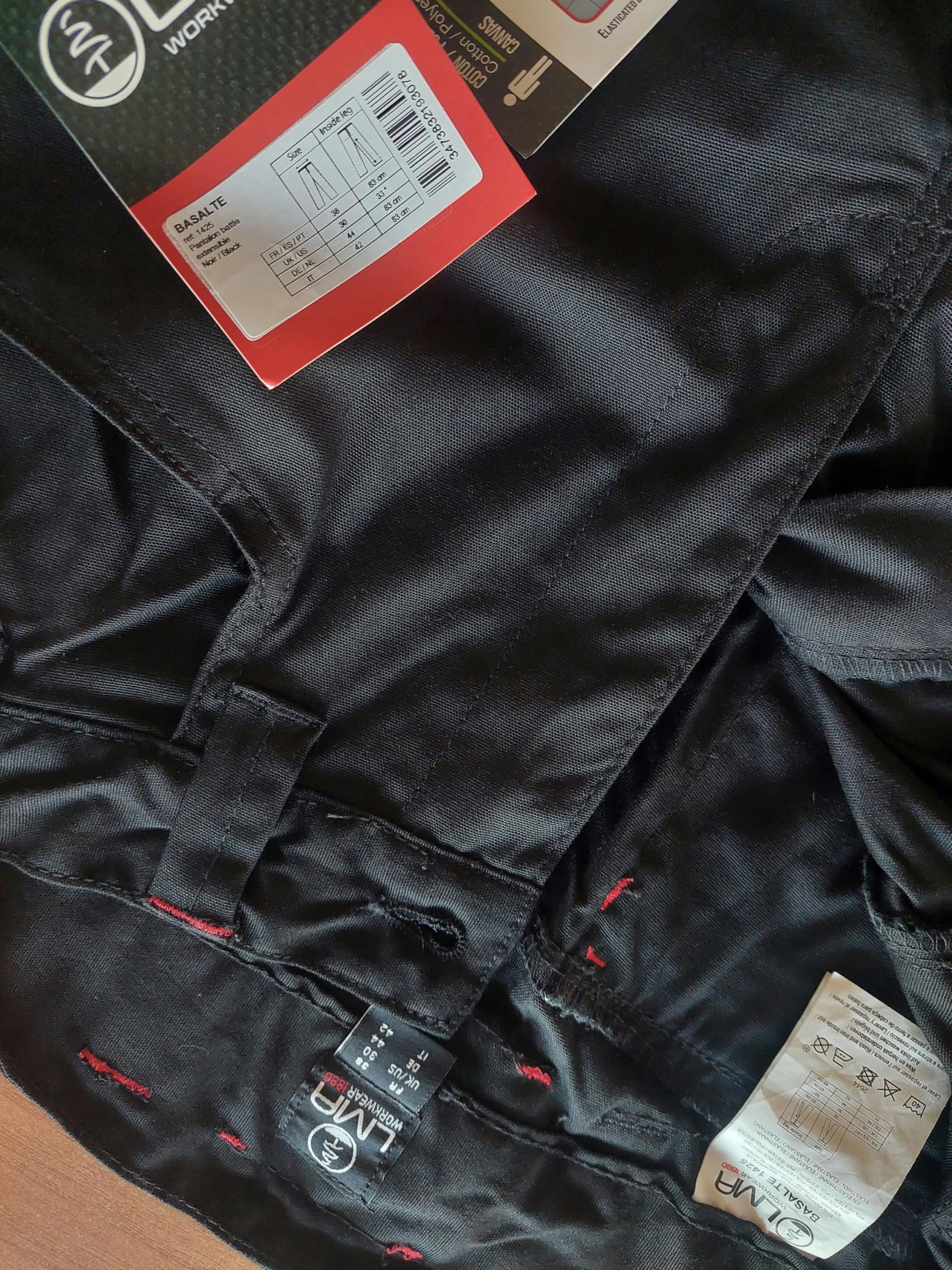 LMA WORKWEAR 1880 - Pantalon de Travail Stretch - 1425 Basalte - Multipoches, Extensible - Idéal BTP, Artisanat - Entrejambe 83