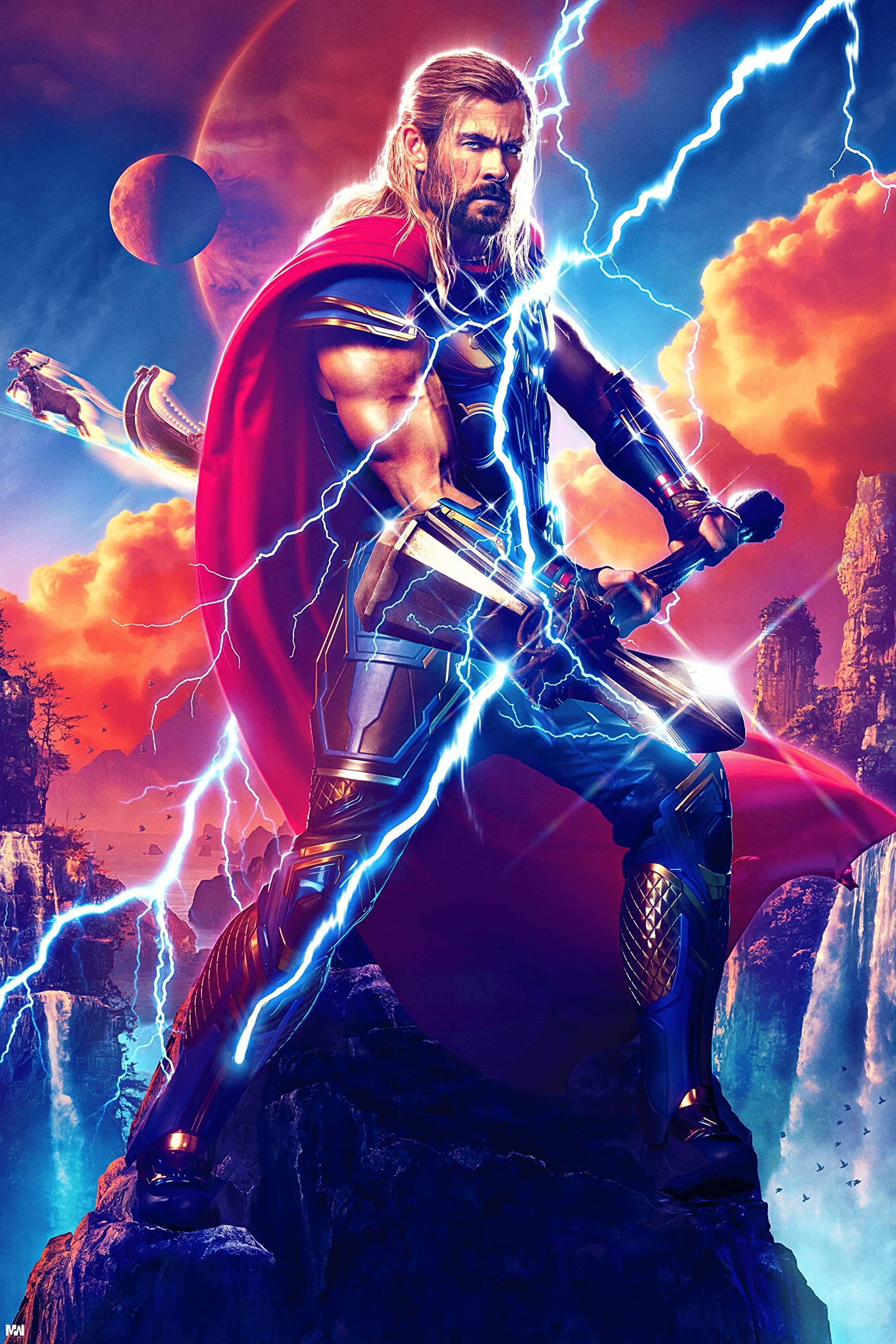Midnight Works Thor Love and Thunder Poster 18 x 12 inch 300 GSM
