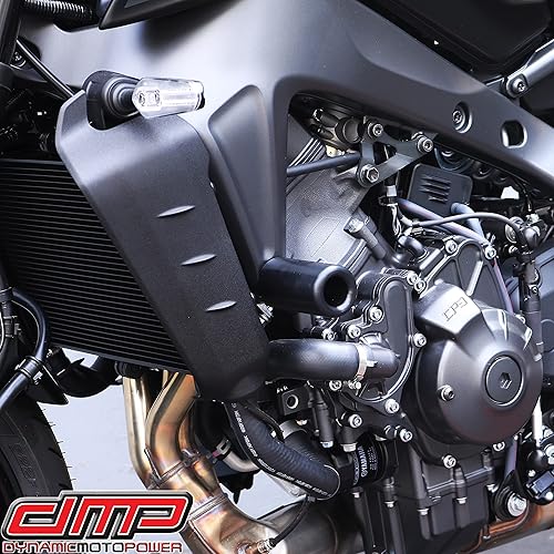Miniatura 7 de DMP Yamaha MT-09 MT09 MT 09 SP 2021 2022 deslizadores de marco negro sin corte 750-6449 - Fabricado en los Estados Unidos