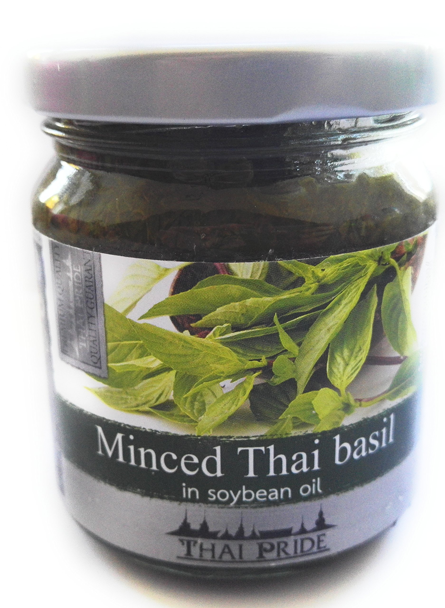 Albahaca tailandesa picada en aceite 175 g en frasco de cristal Lista para usar Aroma intenso para pesto pastas pizzas currys y salteados