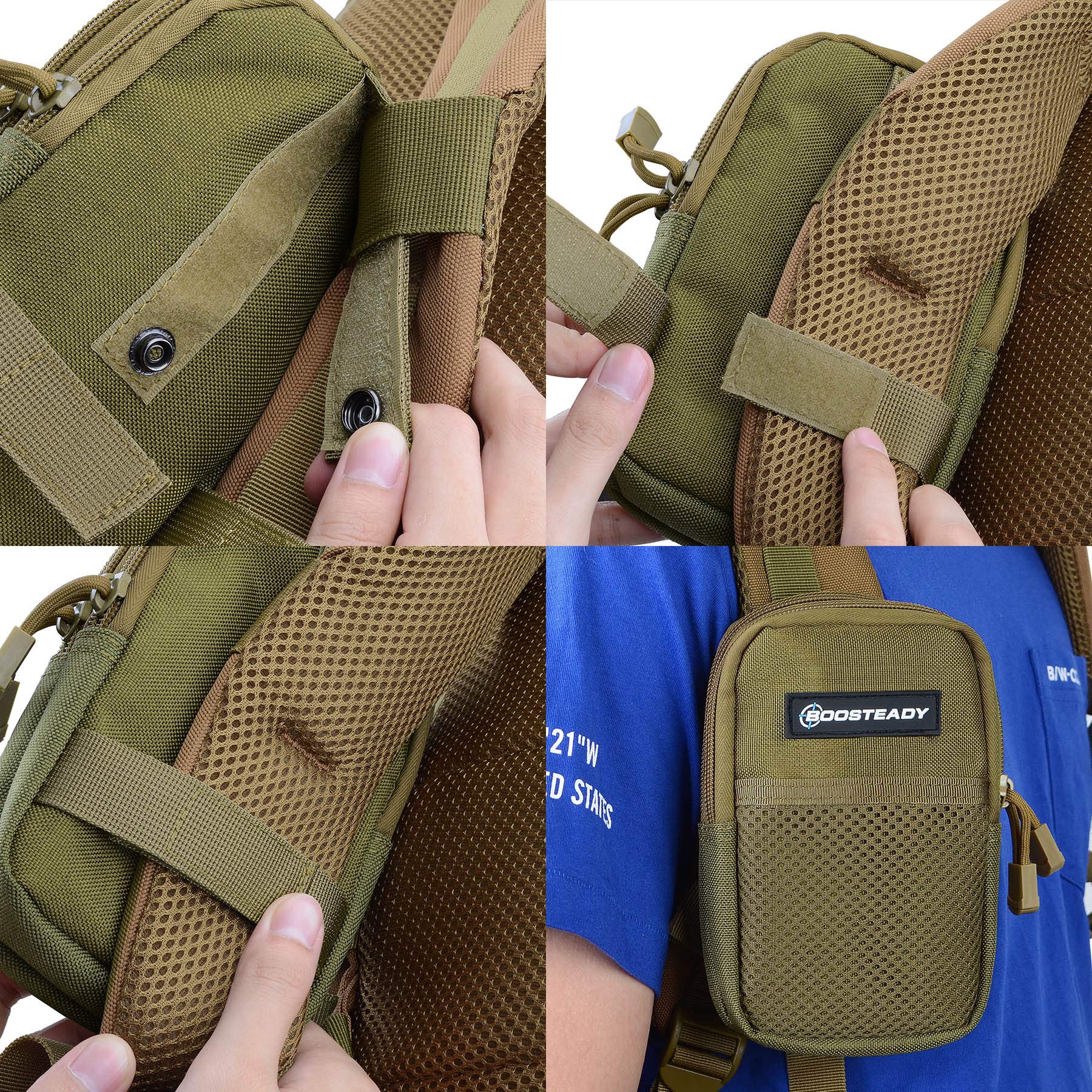 BOOSTEADY Molle Clips 10 Stück - Steckschnallen Für Taktische Rucksäcke