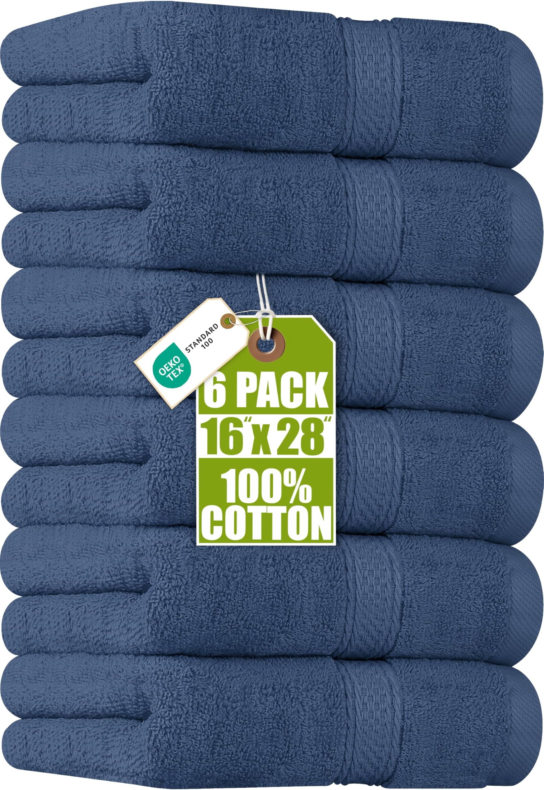 Utopia Towels Premium Hand Towels 41 x 71 cm, 6-Pack Navy
