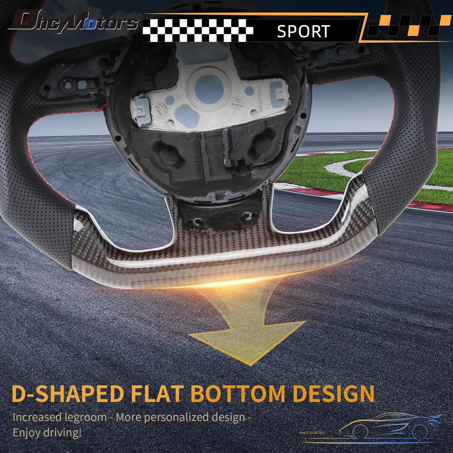 Carbon Fiber Steering Wheel for Audi A3 A5 S3 S4 S5 RS Q3 2012-2016 D-shaped Flat-bottom Nappa Perforated Leather Steering Wheel for Audi RS3/4/5/6/7 SQ5 2012-2018 for Audi Q3 S-line 2017 for S1 2014