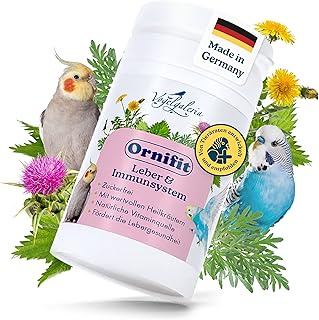 Vogelgaleria® Ornifit zuckerfreies Mineralfutter 50g zur Stärkung von Leber und Immunsystem mit wichtigen Vitaminen & Wildkräutern für Vögel wie Wellensittich, Nymphensittich product image